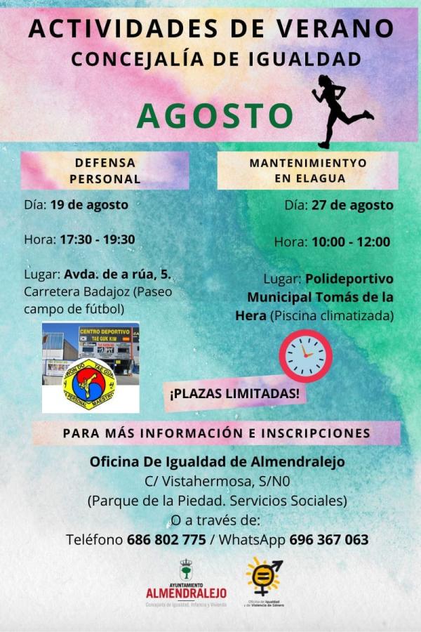 Igualdad programa diversas actividades para las próximas semanas