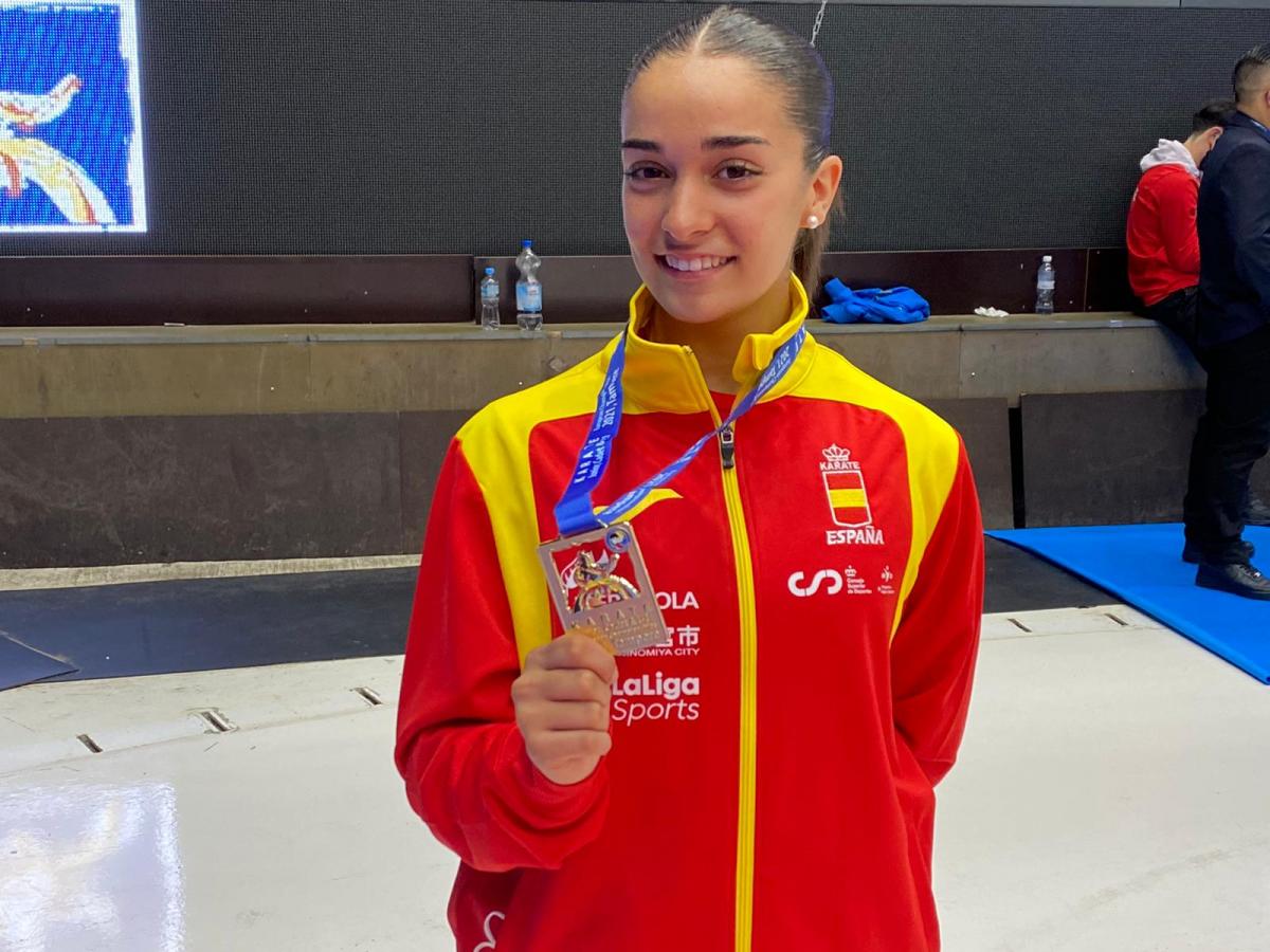 Paola García, campeona de Europa de karate