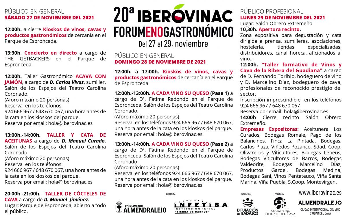 La programación de Iberovinac se retoma este sábado con formato presencial