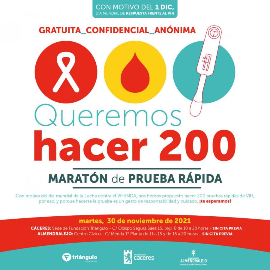Organizan este martes un maratón de pruebas rápidas de detección de VIH