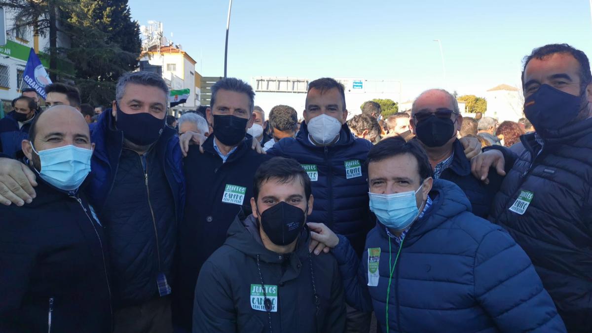 La Comunidad de Labradores participa en la manifestación del campo extremeño