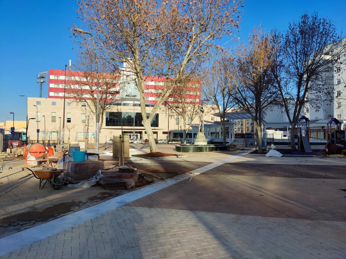 La zona peatonal de la plaza de Extremadura se abrirá el 2 de febrero