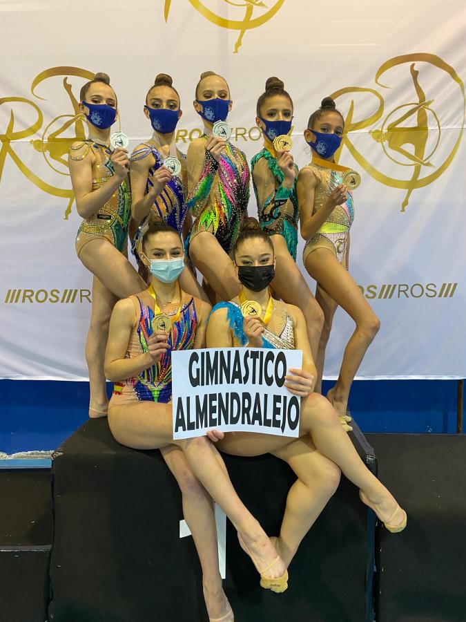 El club gimnástico Almendralejo logra 4 oros y 3 platas en su primer Nacional