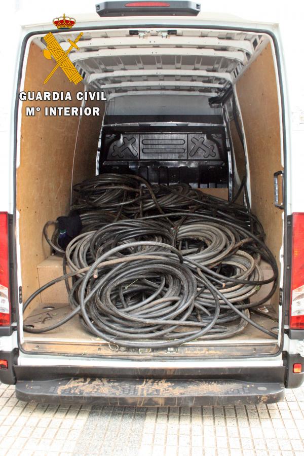 Cuatro detenidos por robar 2.700 kilos de cable de cobre en la cooperativa San Marcos
