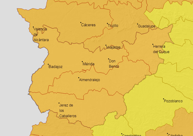 Almendralejo alcanzará los 44 ºC en diversas jornadas de esta semana, según la Aemet