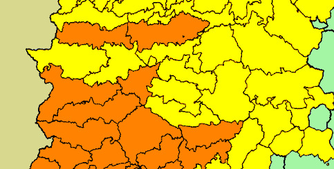 El 112 activa la alerta naranja en Tierra de Barros por altas temperaturas