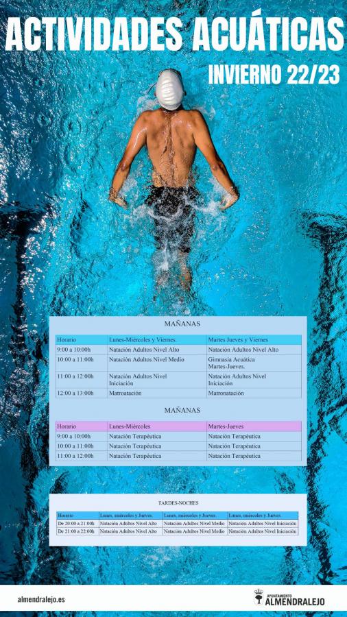 Las inscripciones para los cursos de natación comenzarán el lunes