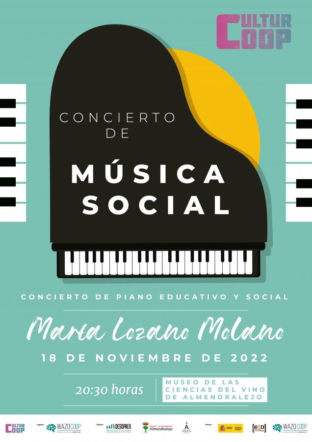 Marta Lozano Molano ofrecerá un concierto de música social este viernes