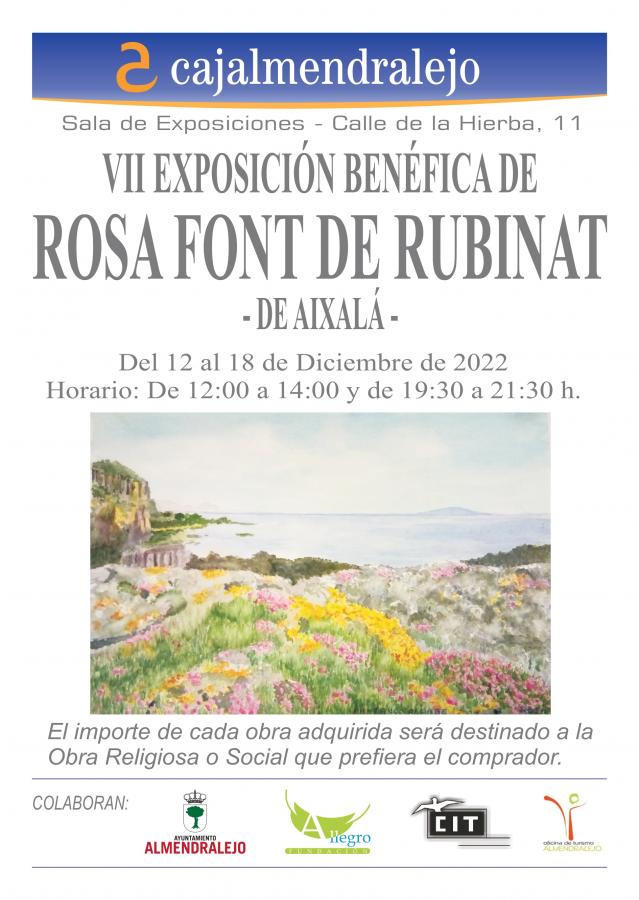 Rosa Font de Rubinat organiza una exposición benéfica