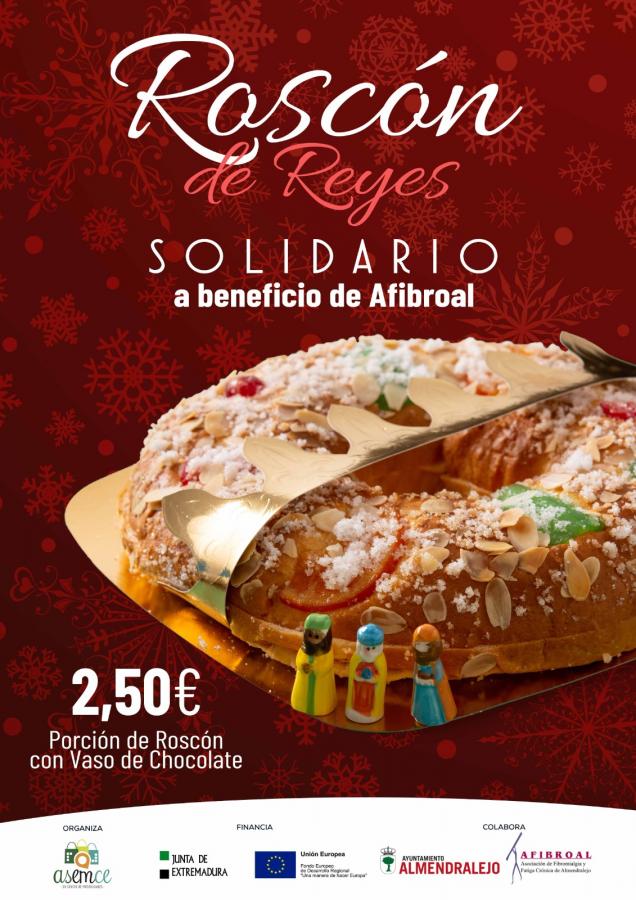 Venderán 700 porciones de roscón de Reyes en la calle Real a beneficio de Afibroal