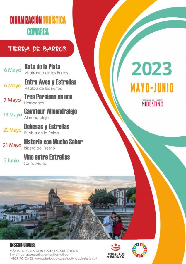 El Programa de Dinamización Turística de Tierra de Barros se celebra del 6 de mayo al 3 de junio